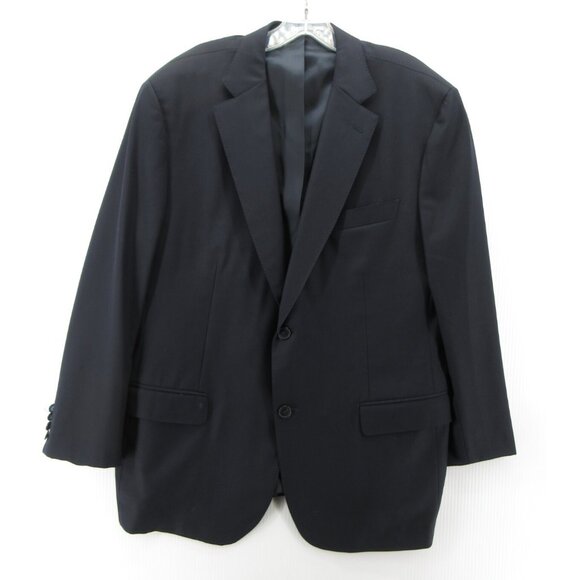 Ravazzolo Sport Coat 42 Blazer Virgin Wool Jacket Navy Preppy Italy